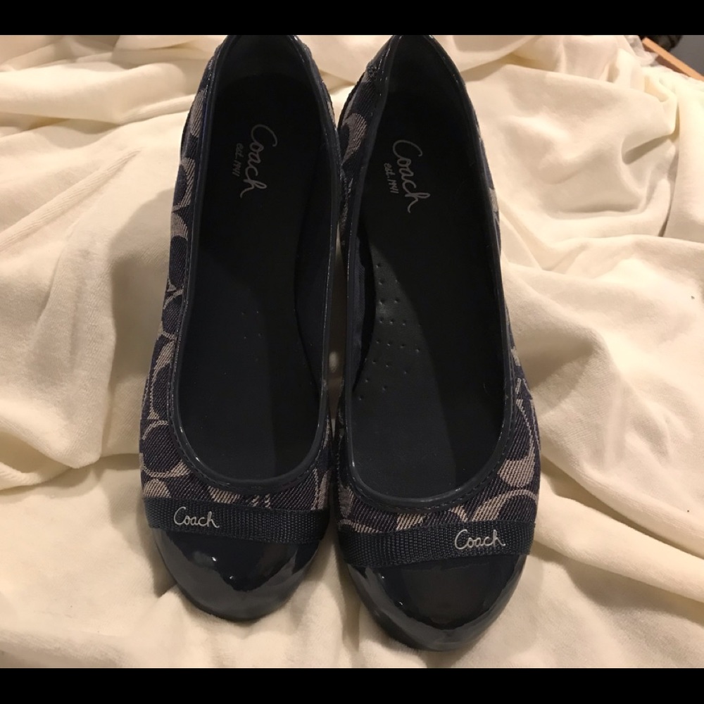 Coach Ballet Flat Size 7 Signature C Canvas